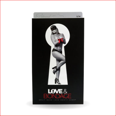 Love & Bondage Split Back Lace Booty S/M
