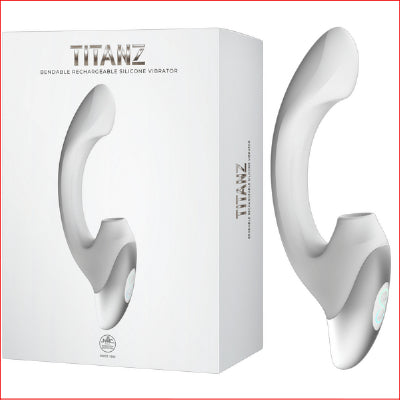 Titanz Thumping Silicone Vibrator White