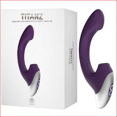 Titanz Thumping Silicone Vibrator Purple