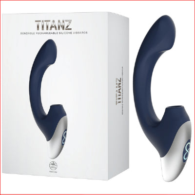Titanz Thumping Silicone Vibrator Blue