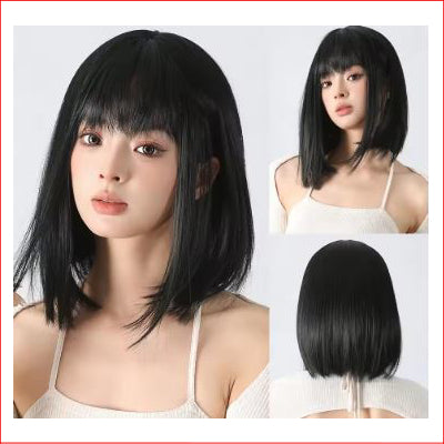 Wig Short Straight Bob Black
