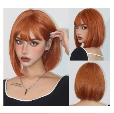 Short Straight Bob Burnt Orange