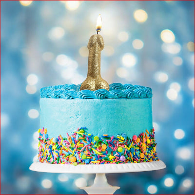 Glitterati Gold Glitter Penis Candle