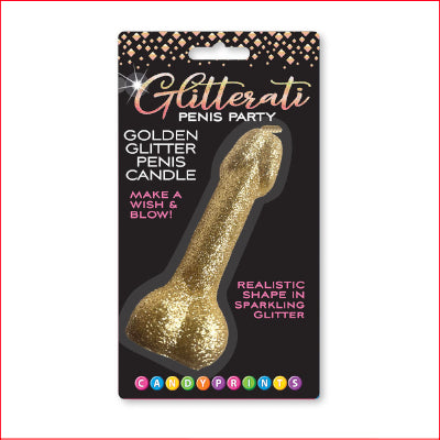 Glitterati Gold Glitter Penis Candle