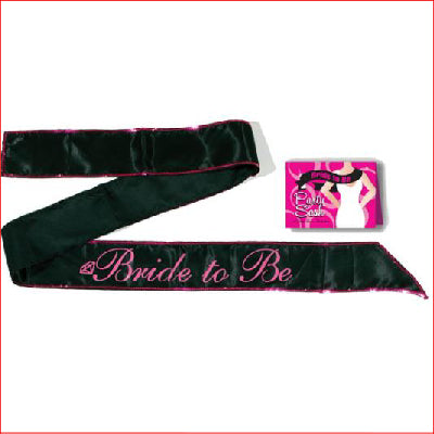 Bride To Be Sash Black  d