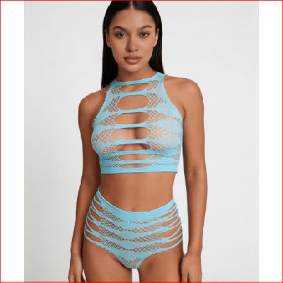 Strappy Two Piece Set Baby Blue O/S