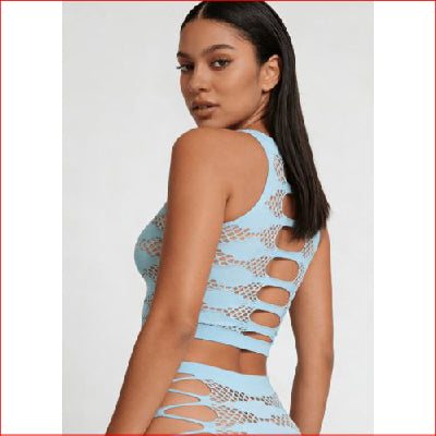 Strappy Two Piece Set Baby Blue O/S