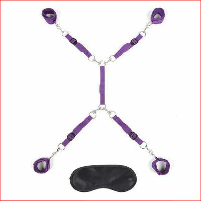 Luxe Fetish Bed Spreader 7pc Purple