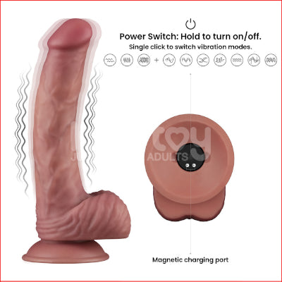 Dual Density Power Cock - 9" Flesh