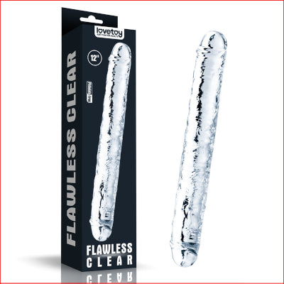 Flawless Clear Double Dildo 12"