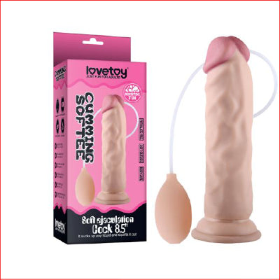 Soft Ejaculation Cock with Balls 8.5"
