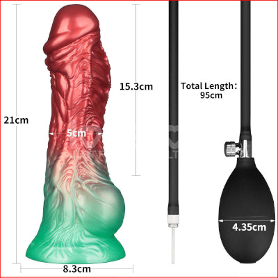 Aerosx 8" Dual Density Inflatable Dildo