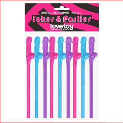 Jokes & Parties Coloured Willy Straws