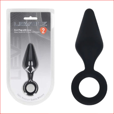 LEVELZ Silicone Anal Plug with Loop - Medium