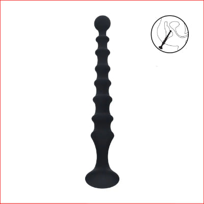 LEVELZ Ribbed Silicone Flared Anal Probe