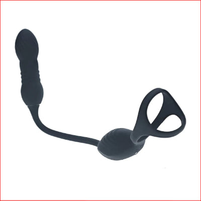 LEVELZ Vibrating & Thrusting TriO Cock Ring with Prostate Stimulator