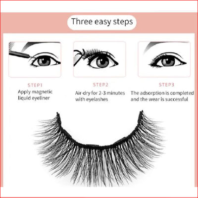 Magnetic Eyelashes + Eyeliner 1pr