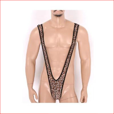 Mankini Leopard Brown