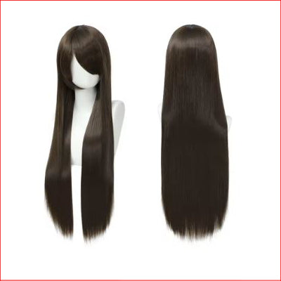 Wig X-Long 32" Straight Black Brown