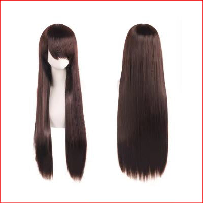 Wig X-Long Straight Dark Auburn