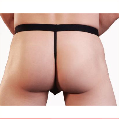 Leather Look Lace Up G-String L/XL