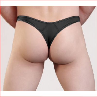 Mens Quick Release Thong Black S/M