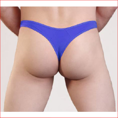 Mens Quick Release Thong Blue S/M
