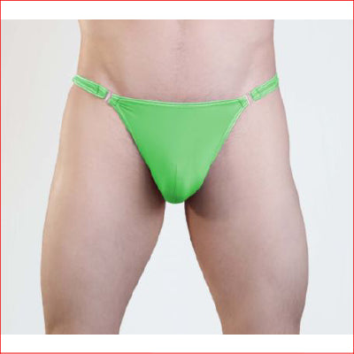 Mens Quick Release Thong Green S/M