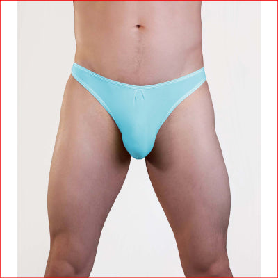 Mens Lycra Thong Light Blue S/M