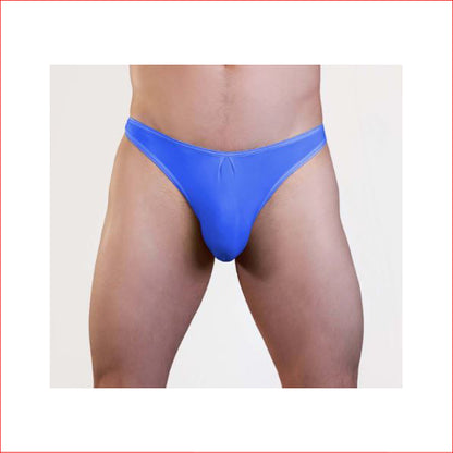 Mens Lycra Thong Blue S/M
