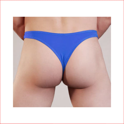 Mens Lycra Thong Blue S/M