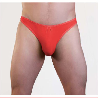 Mens Lycra Thong Red S/M