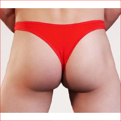 Mens Lycra Thong Red S/M