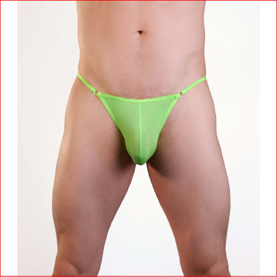 Mens Lycra G-String Green L/XL
