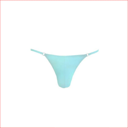Mens Lycra G-String Light Blue S/M