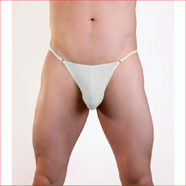 Mens Lycra G-String White L/XL