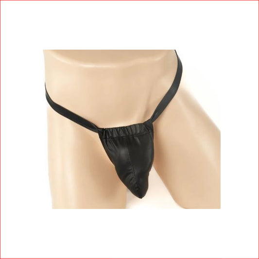 241 Mens Wetlook Pouch G-String M