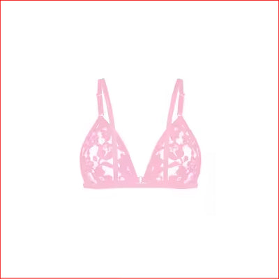 Mens Bralett Lace Pink
