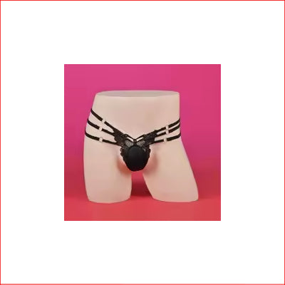 Mens Hiding Gaff Panty Black G-String
