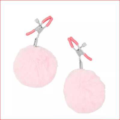 n130 Fluffy Nipple Clamps Pink