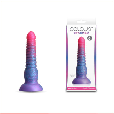 Colours Stacked - 6'' Dildo - Pink/Blue