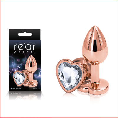 Rear Assets Rose Gold Small HeaButt Plug