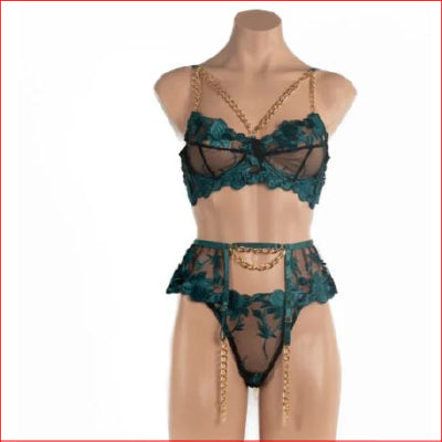 599 Octavia Chain 3pc Forest Green Large