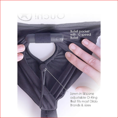 Ouch! Vibrating Strap On Thong XS/S Pink