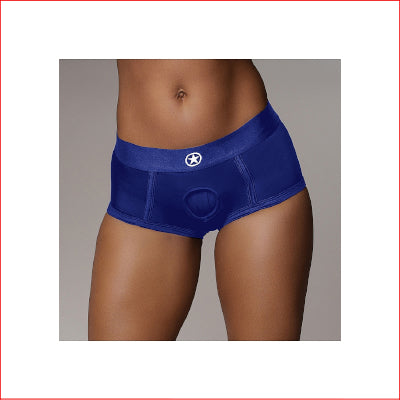 Ouch! Vibrating Strap On Brief M/L Blue