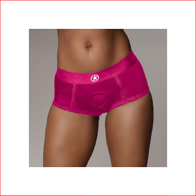 Ouch! Vibrating Strap On Brief XS/S Pink