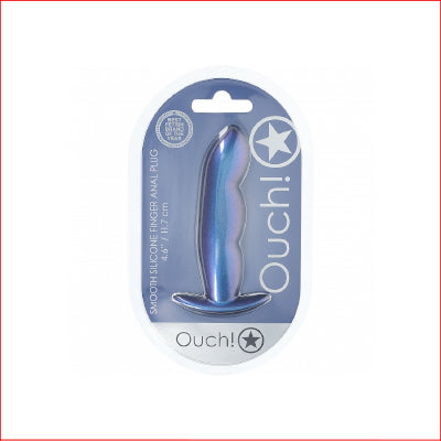 Ouch! Silicone Finger Plug Metallic Blue