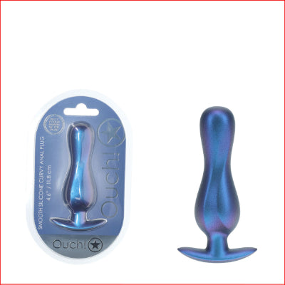 Ouch! Curvy Anal Plug - Metallic Blue