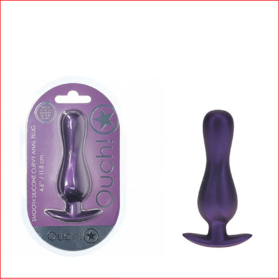 Ouch! Curvy Anal Plug - Metallic Purple