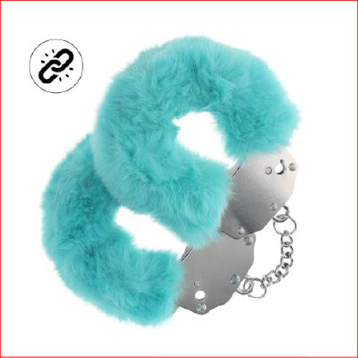 Ouch! - Heavy-duty Fluffy Handcuffs - Blue